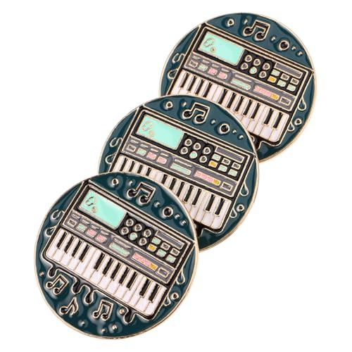 Healvian 3 Stück Teiliges Gitarren-broschen Emaille Kreative Musik-instrument Anstecknadeln Modische Broschen für Rucksäcke Schals Jacken Hemden für Musikliebhaber von Healvian