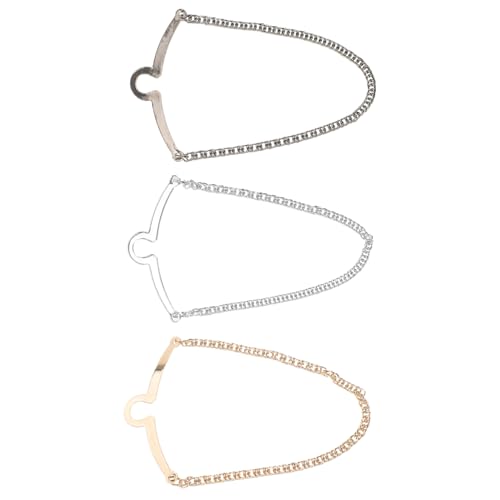 Healvian 3 Stück Teiliges Kupfer Krawattenketten mit Kragenclips Langlebige Herren Krawattenketten Pins Modische Krawattenzubehör für Hochzeit Business und Formelle Anlässe von Healvian