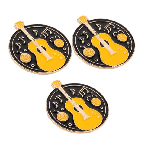 Healvian 3 Stück Teiliges Lapel Jewelry Set für Männer Bunte Langlebige Emaille-gitarrenbroschen aus Robustem Zinklegierung für Anzug-revers Schals und Hochzeitsaccessoires Kreatives von Healvian
