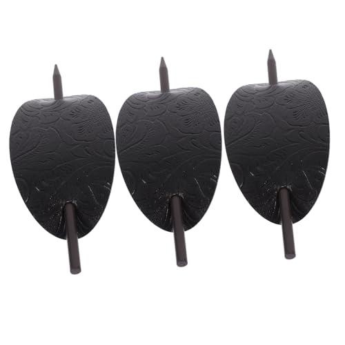 Healvian 3 Stück Teiliges Leder Haarstäbchen Set mit Ovalen Haarnadeln Glatte Kanten für Haarschonung Eleganter Haarschmuck für Damen und Mädchen Vielseitig für Dutt und Verschiedene von Healvian