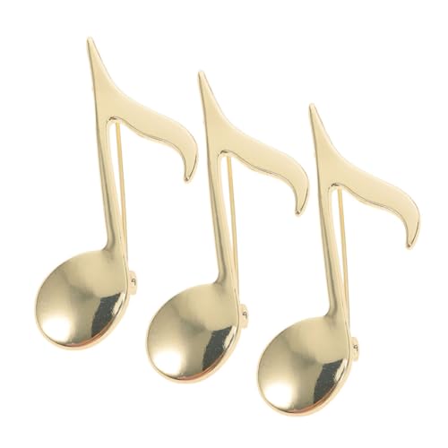 Healvian 3 Stück Teiliges Musiknoten Broschen Kreative Anstecknadeln für Damen und Herren Vielseitige Schmuck Accessoires für Jacken Taschen und Kleidung Eleganter Musik Broschen Pin von Healvian