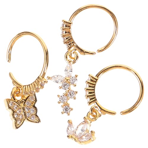 Healvian 3 Stück Teiliges Nasenring mit Funkelnden Schmetterlingen Dangle Nose Piercing Schmuck für Damen Langlebig Rostfrei für Partys und Alltag Healvian 3 Stück Teiliges Nasenring mit Funkelnden Schmetterlingen Dangle Nose Piercing Schmuck für Damen Langlebig Rostfrei für Partys und Alltag von Healvian