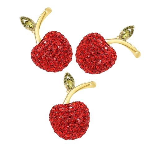 Healvian 3stücke Anstecknadel Brosche Mit Strasssteinen Für Frauen Broschennadeln in Apfelform Obstbrosche Für Rucksäcke Und Kleidung Dekorativer Broschenclip Für Schals Healvian 3stücke Anstecknadel Brosche Mit Strasssteinen Für Frauen Broschennadeln in Apfelform Obstbrosche Für Rucksäcke Und Kleidung Dekorativer Broschenclip Für Schals von Healvian