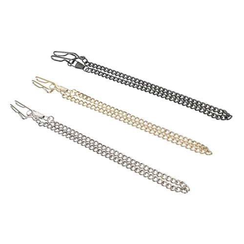 Healvian 3 Stück Teiliges Taschenuhr Ketten aus Robustem Eisen in Silber Gold und Wolfram Hosen und Geldbörsenkette für Herren Vielseitiges Accessoire mit Retro Design und Langlebiger von Healvian