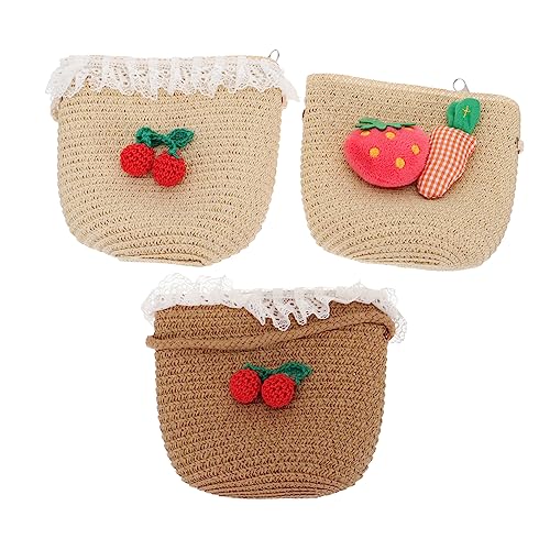 Healvian 3 Stück Teiliges Umhängetaschen Stroh Niedliche Coin Purses für Strand Party und Reisen Perfektes Accessoire für Mädchen mit Frischem Design Healvian 3 Stück Teiliges Umhängetaschen Stroh Niedliche Coin Purses für Strand Party und Reisen Perfektes Accessoire für Mädchen mit Frischem Design von Healvian