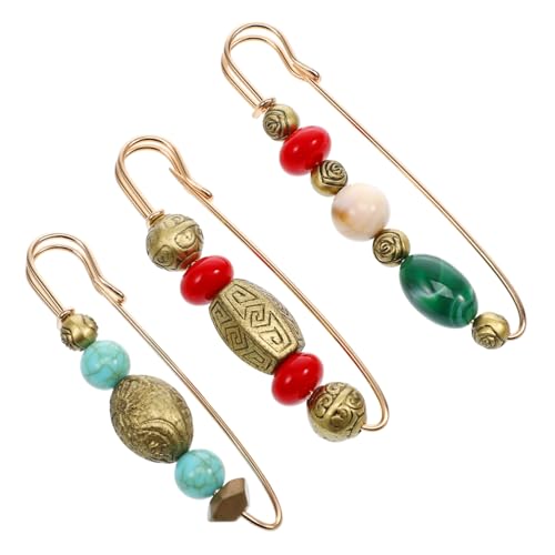 Healvian 3 Stück Teiliges Vintage Damen Broschen Modische Anstecknadeln aus Hochwertiger Legierung Große Cardigan Pins Vielseitig für Pullover Kleider Schals und Taschen Geeignet von Healvian