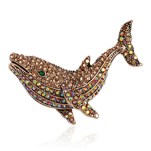 Healvian 3 Stück Teiliges Wal Broschen aus Legierung mit Funkelnden Strasssteinen und Niedliche Anstecknadeln für Damen Vielseitiger Schmuck für Hochzeit Geburtstag und Party von Healvian