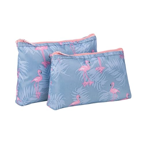 Healvian 3 Stück Teiliges Wasserdichter Flamingo Kosmetiktaschen aus Transparentem PVC Große Kapazität Tragbare Reise Make Up Organizer für Damen als Kulturbeutel und Flugzeug von Healvian