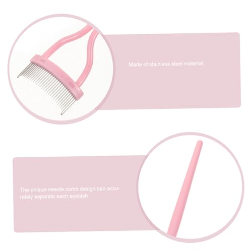 Healvian 3 Stück Teiliges Wimpernkamm Edelstahl Feine Metallzinken für Präzise Wimpern Augenbrauentrennung Klumpenfreie Mascara-anwendung Lash-separator für Extensions und Lash Lifts von Healvian