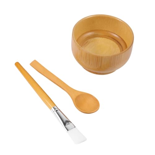 Healvian 3 Stück Teiliges mischschalen Gesichtspflege Leicht Langlebig Geruchlos mit Schale Löffel und Pinsel Wiederverwendbar Hautfreundlich für DIY masken und Schönheitsanwendungen von Healvian