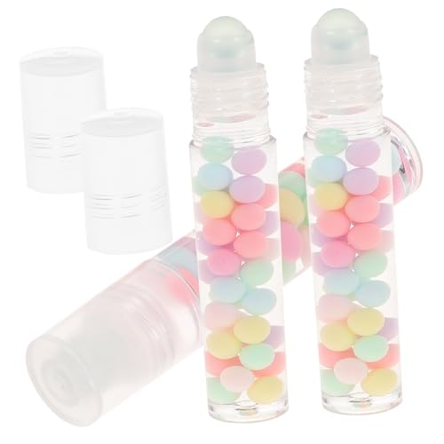 Healvian 3 Stück Transparenter Lipgloss mit Farbkugel Pflegendes Lip Oil mit Natürlicher Feuchtigkeitswirkung Praktisch und Hautfreundlich für Frauen und Mädchen Schützend und von Healvian