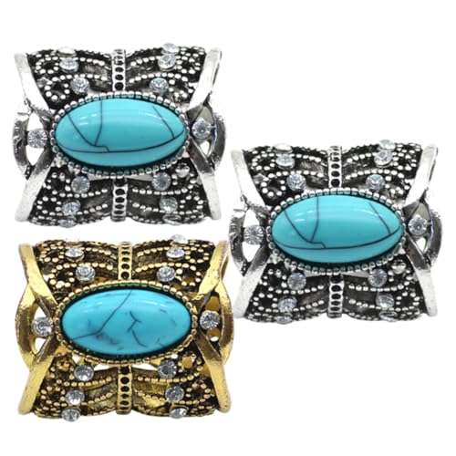 Healvian 3stücke Vintage Hohl Schalringe Schal Clips Retro Schal Schnallen Verschlüsse von Healvian