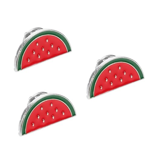Healvian 3 Stück Wassermelonen Brosche Damen Anstecknadel Clip Leicht Strapazierfähig Niedliche Modeschmuck Cardigan Schal Clip für Frauen von Healvian