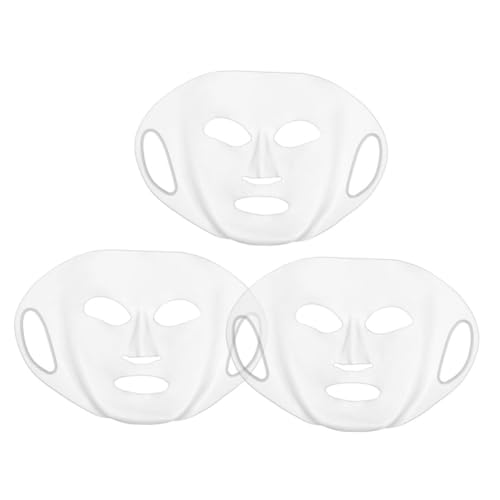Healvian 3 Stück Wiederverwendbare Silikon Gesichtsmaske Abdeckung Waschbar Leicht Anpassungsfähig an Gesichtskonturen Bequem für Reise Hautpflege Anwendungen von Healvian