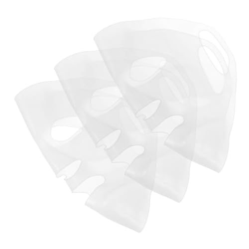 Healvian 3 Stück Wiederverwendbare Silikon Gesichtsmaske mit Rutsch Design Waschbar und Leicht für Sicheren und bei Hautpflege für Reisen und Tägliche Anwendung von Healvian