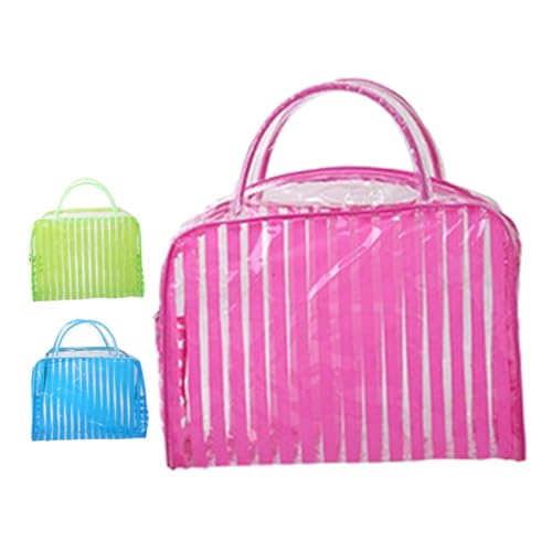 Healvian 3 Stück Transparentes Kulturbeutel Für Reisen Kosmetiktasche Mit Reißverschluss Durchsichtiger Make up Organizer Leicht Und Tragbar Für Damen Für Urlaub Und Alltag von Healvian