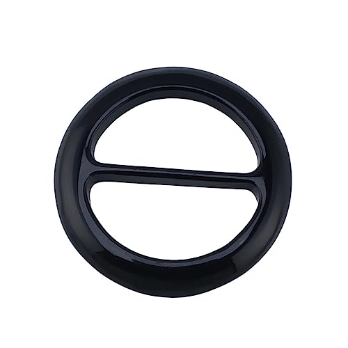 Healvian 3 Stücke Teiliges Polyesterfaser Schalringe Handpoliert Modisch Glänzend Leicht für Damen Halstuch Clips Schwarz von Healvian