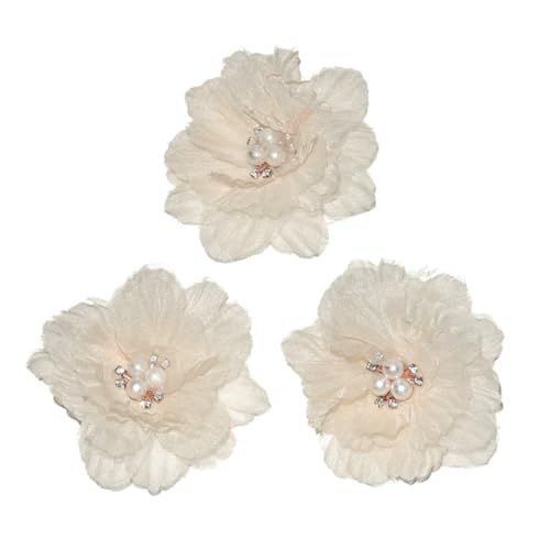 Healvian 3stücke Blumen Haarspange Mädchen Haar Clip Blume Haarnadel Perle Verzierung Clip Haarschmuck Blume Blumen Haarspange Haarnadel von Healvian