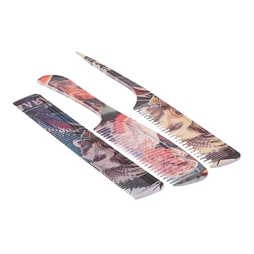 Healvian 3stücke Retro Haarkamm Set Für Damen Haarschnitt Entwirrungskamm-set Multifunktionale Styling-werkzeuge Für Verschiedene Haartypen Für Zuhause Und Friseure von Healvian