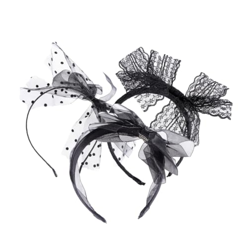 Healvian 3-teiliges Damen-stirnband-set – Spitzen-stirnband Mit Schleife Modisches Haarband Mit Schleife Kopfbedeckung Für Frauen – Retro-party-accessoire Healvian 3-teiliges Damen-stirnband-set – Spitzen-stirnband Mit Schleife Modisches Haarband Mit Schleife Kopfbedeckung Für Frauen – Retro-party-accessoire von Healvian