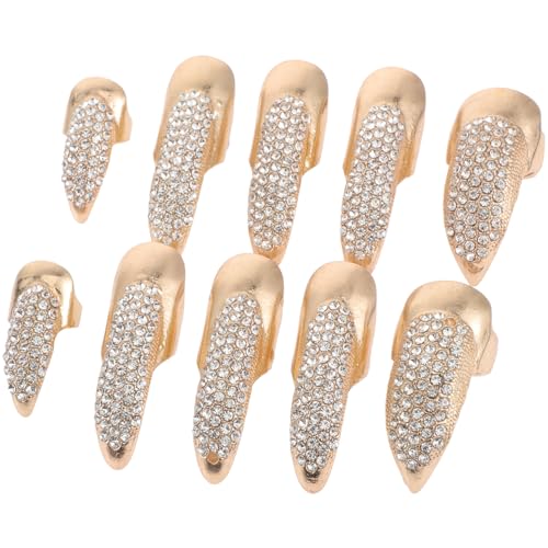 Healvian 30 Stk Adlerkralle-Nagel-Kit Fingeraccessoires für Frauen Fingerrüstung Klaue Ringe Pfote Nagelring Fingerklaue Europäisch und amerikanisch Kristall Lieferungen Kleidung Fräulein von Healvian