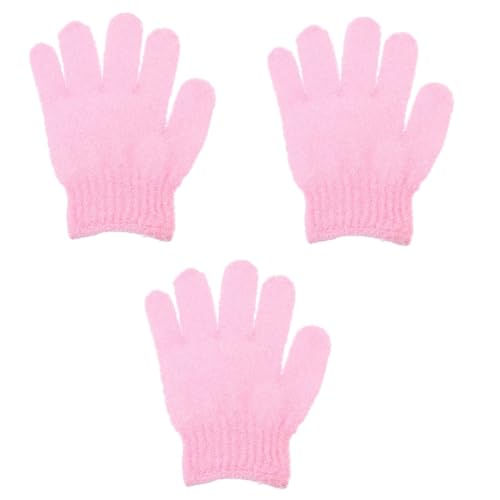 Healvian 30 Stk Fünf-finger-badehandschuhe Badeschrubber Körper Dusche Koreanischer Waschlappen Bad Luffa Peeling-bürste Babyhandtuch Badehandtücher Waschbecken Nylon Rosa Sauber Fräulein von Healvian