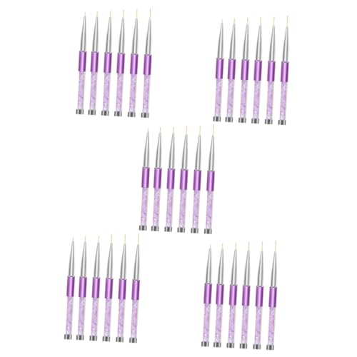 Healvian 30 Stk Zeichenstift Für Nagelkunst Nagelpinsel Zeichnen Stift Für Nageldesign Nagelkunststifte Nagellack Versorgung Nagelpinsel Stift Eyeliner-pinsel Aluminiumlegierung Maniküre von Healvian