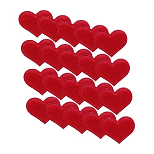 Healvian 30St gefilztes rotes Herz liebe Ornamente Filzherzen formen Charme Filzherzen zum Basteln Aufkleber haar spangen haarclips filz herzen haarspange selber machen gefühlt von Healvian