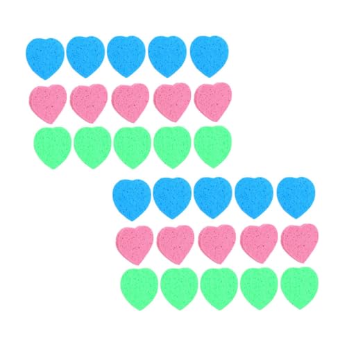 Healvian 30stücke Herzförmige Gesichtsreinigungspads Holzstoff Sanfte Makeup-entferner Für Tägliche Gesichtsreinigung Für Und Mädchen von Healvian