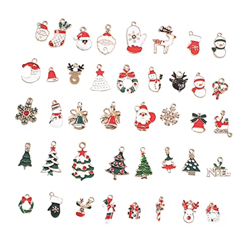 Healvian 38 Stück Teiliges Weihnachtsohrschmuck für Damen Ohrringanhänger mit Festlichen Designs für Weihnachten Geeignet für Freundinnen Töchter und Mütter von Healvian
