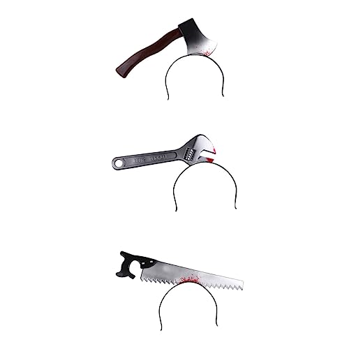 Healvian 3stücke Halloween Haarreif Mit Realistischen Trick Requisiten Blutige Haarbänder Für Gruselige Kostümpartys Und Cosplay-dekoration von Healvian
