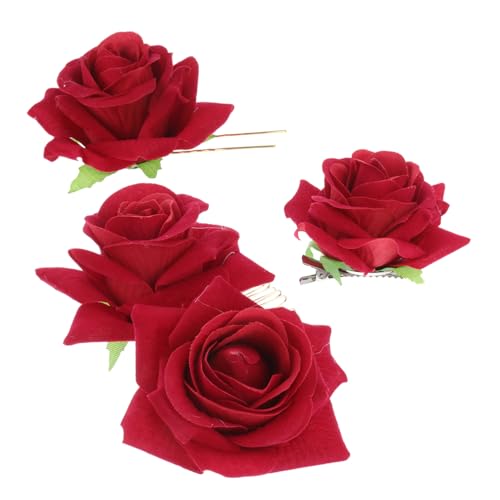 Healvian 3stücke Teiliges Flower Haarschmuck Für Damen U-förmige Haarnadel Haarkamm Und Haarspange Accessoires Für Hochzeiten Partys Und Tägliches Styling von Healvian