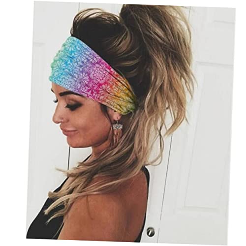 Healvian 3stücke Pack Elastische Lauf-haarbänder Mit Blumendruck Rutschfeste Stirnbänder Für Yoga Und Training Bequeme Kopftücher Knoten von Healvian