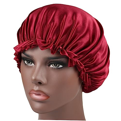 Healvian 3stücke Spitze Schlafmütze Für Frauen Haarschutz Für Chemotherapie Kreative Motorhaube Mit Elastik in Rot Schwarz Marineblau Langlebiges Material Schützt Frisuren von Healvian