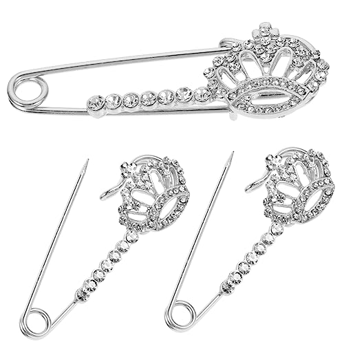 Healvian 3Stücke Broschen Mit Anstecker Für Damen Accessoires Für Cardigans Outfits Silberfarben Als Geschenkbrosche von Healvian