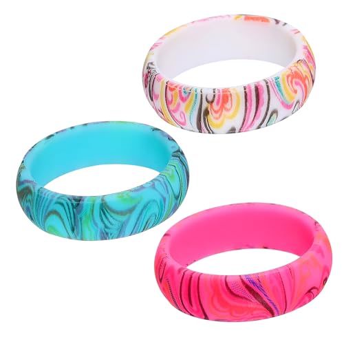 Healvian 3Stücke Damen Silikonringe Boho Gummiringe Farben Stapelbare Eheringe Silikonkautschuk Für Hochzeiten Verlobungen Healvian 3Stücke Damen Silikonringe Boho Gummiringe Farben Stapelbare Eheringe Silikonkautschuk Für Hochzeiten Verlobungen von Healvian