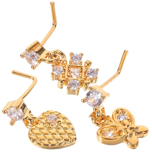 Healvian 3Stücke Förmige Nasenringe für Frauen Nasenstecker Robustem Material Langlebiger Piercing Schmuck für Healvian 3Stücke Förmige Nasenringe für Frauen Nasenstecker Robustem Material Langlebiger Piercing Schmuck für von Healvian