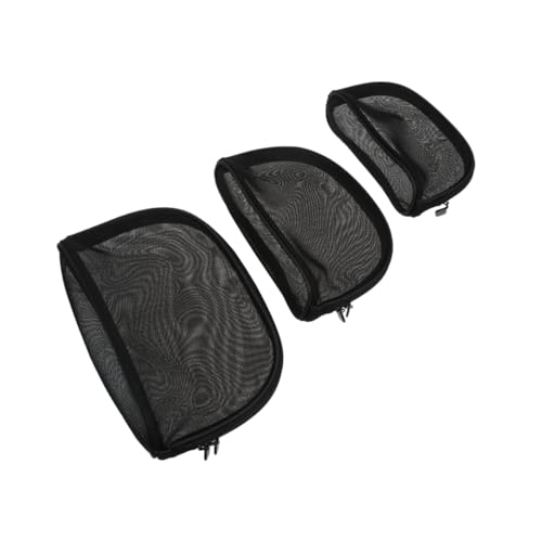 Healvian 3Stücke Kosmetiktasche Teiliges Transparente Handtasche Aus Netzgarn Praktischer Make Up Beutel Für Damen Für Reisen Und Unterwegs S von Healvian