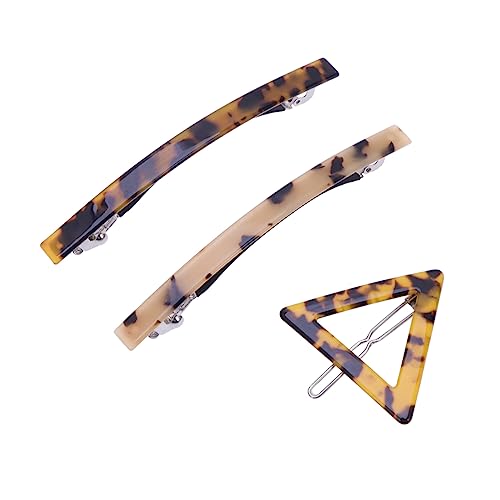 Healvian 3Stücke Leopardenmuster Haarspangen Retro Essigsäure Haarnadeln Für Damen Dunkle Farbstreifen Helle Farbstreifen Und Dunkles Attraktiver von Healvian