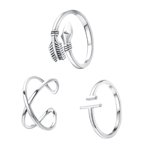 Healvian 3Stücke Offene Verstellbare Fingerringe Für Damen Empfindliche Mode Ringe Schichten Minimalistische Ringdekoration Schmuck Healvian 3Stücke Offene Verstellbare Fingerringe Für Damen Empfindliche Mode Ringe Schichten Minimalistische Ringdekoration Schmuck von Healvian