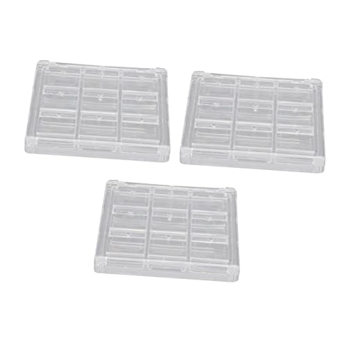 Healvian 3Stücke Teiliges Lidschatten Speichergehäuse Transparente Kosmetikbox für DIY Lidschatten und Lippenstifte für Unterwegs Langlebig und Praktisch für Make Up Organisation von Healvian