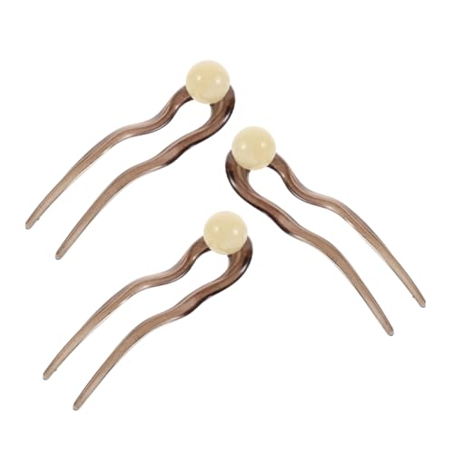 Healvian 3Stücke U Förmige Haarnadeln mit Perlen für Damen Dutt Haarnadeln aus Robustem Material für Hochsteckfrisuren und Anlässe Perfektes Haaraccessoire von Healvian
