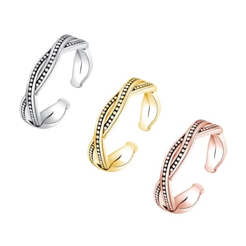 Healvian 3stücke Knöchelring Vintage Ringe Kupferringe Dekor Damen Zehenring Mode Fußring Set Für Alltag Und Party von Healvian