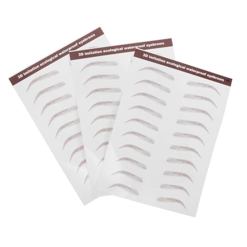 Healvian 3blätter Künstliche Augenbrauen Aufkleber Selbstklebende Abziehbare Augenbrauen Transfer Für Frauen Wasserfeste Haaraufkleber Aufkleber von Healvian
