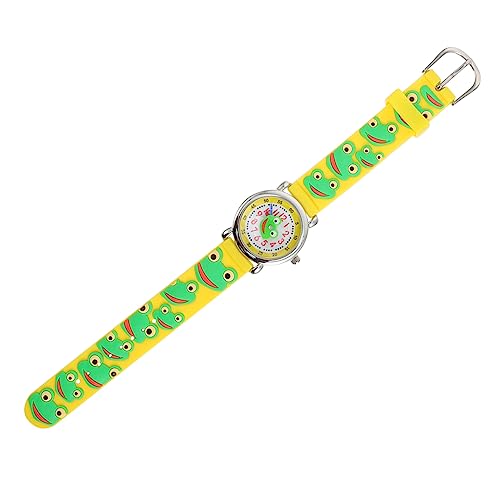 Healvian 3d Cartoon Kinderuhr Für Jungen Und Mädchen Gelbe Silikon Armbanduhr Quarzuhr Mit Tiermotiv Und Leicht Einstellbar Für Alltag Und Spiel von Healvian