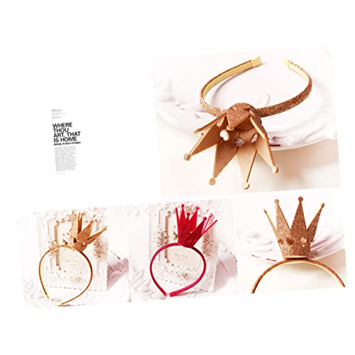 Healvian 3stücke Teiliges Goldene Krone Haarband Für Mädchen Lustige Haarschmuck Für Partys Geburtstagsfeiern Und Festlichkeiten Und Langlebig von Healvian