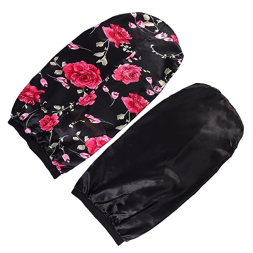 Healvian 3sets Elastische Kappe Satin Haar Motorhaube Breite Krempe Frauen Schlaf Kappe Für Haar 2 Stücke * 3 von Healvian