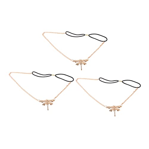 Healvian Eleganter Schmuck Modischer Kopfschmuck Strass-haarband Für Damen 3er-set Kettenschmuck von Healvian