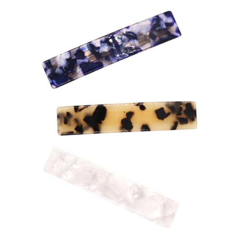 Healvian 3stücke Teiliges Großer Haarspangen Im Marmor-design Für Frauen Und Mädchen Stilvolle Haarklammern Blau Weiß Und -tortoisefarbene Accessoires Für Jeden Anlass von Healvian
