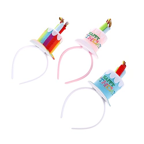 Healvian Haarschmuck Für Mädchen 3-teiliges Kerzen-stirnband Dekoration Für Jungen Und Mädchen Party-haarreifen-set Zufällige Farbe von Healvian
